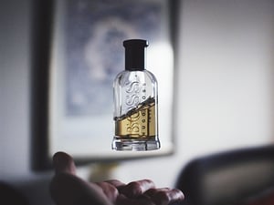 Hugo Boss scent in a clear bottle